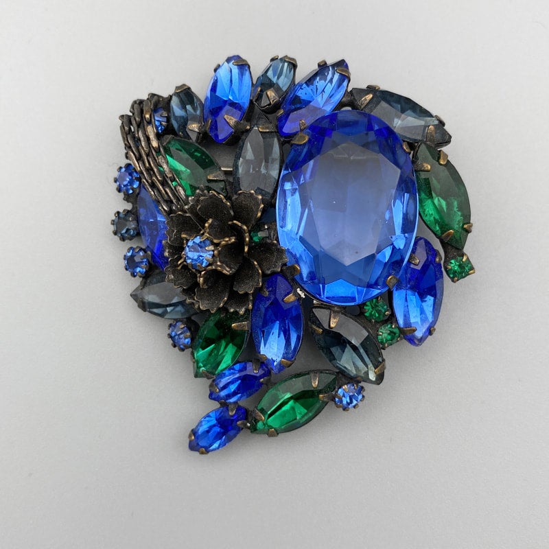 コスチュームジュエリー 宝石カラー コンビネーション ガラス1 ブローチ 4410bdb307cb5e7884410ec087a0bb
